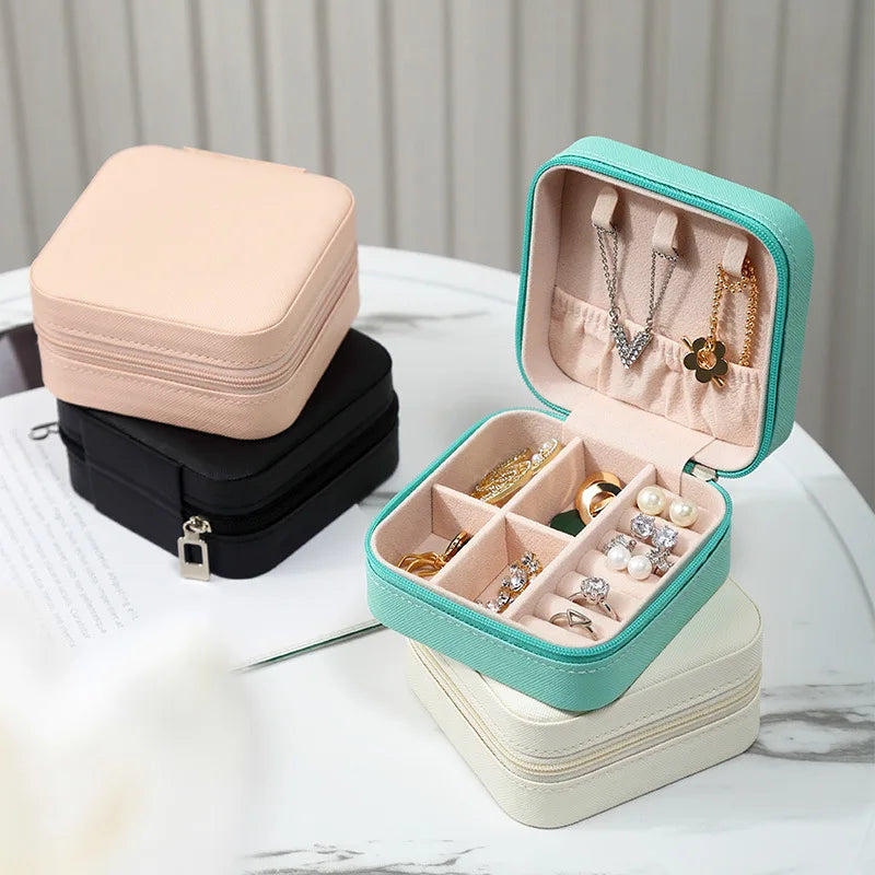 Premium Leather Jewelry Travel Box