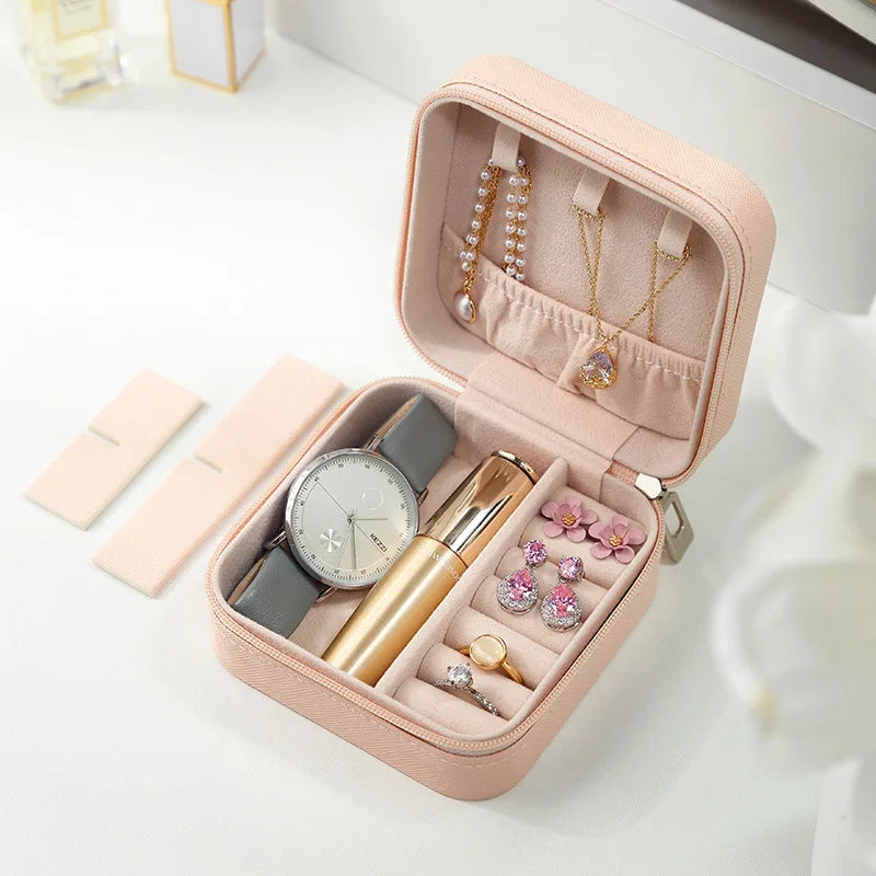 Premium Leather Jewelry Travel Box