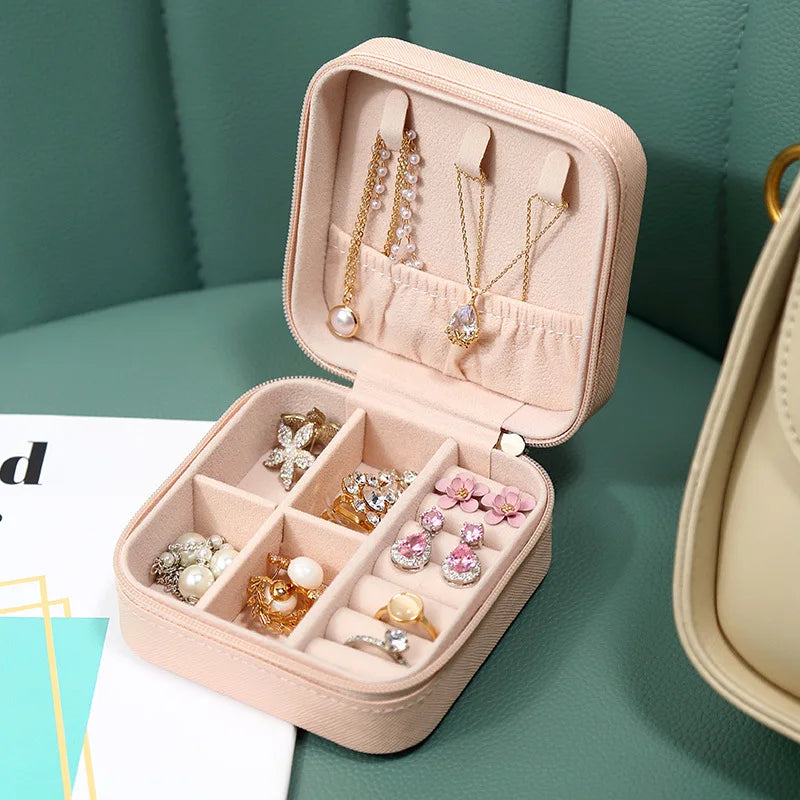 Premium Leather Jewelry Travel Box