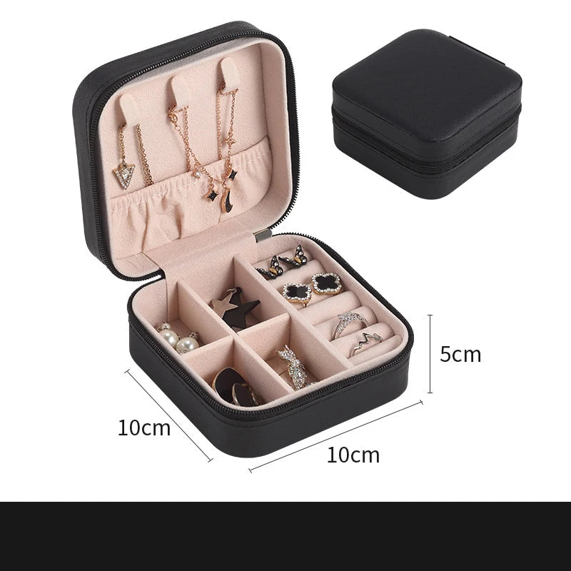 Premium Leather Jewelry Travel Box